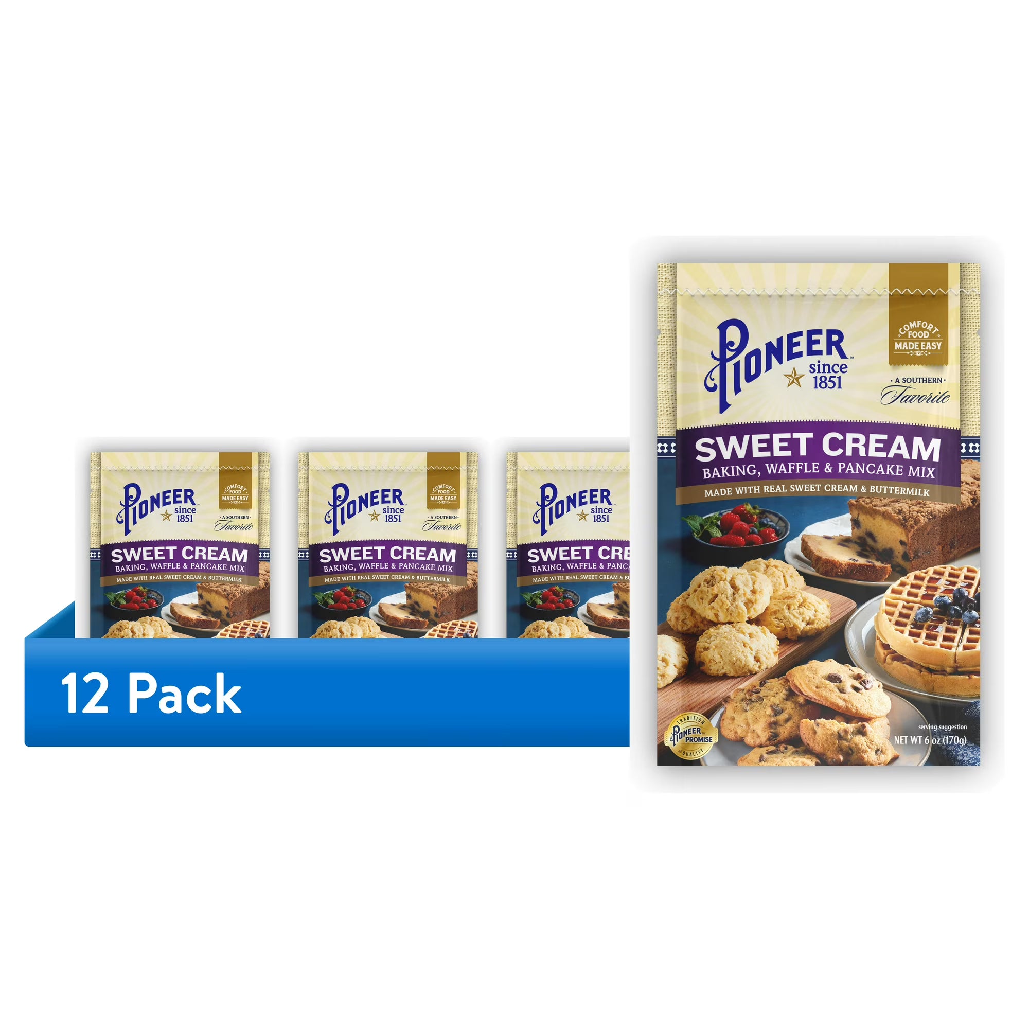 Pioneer Sweet Cream Baking - Waffle & Pancake Mix - 6 oz