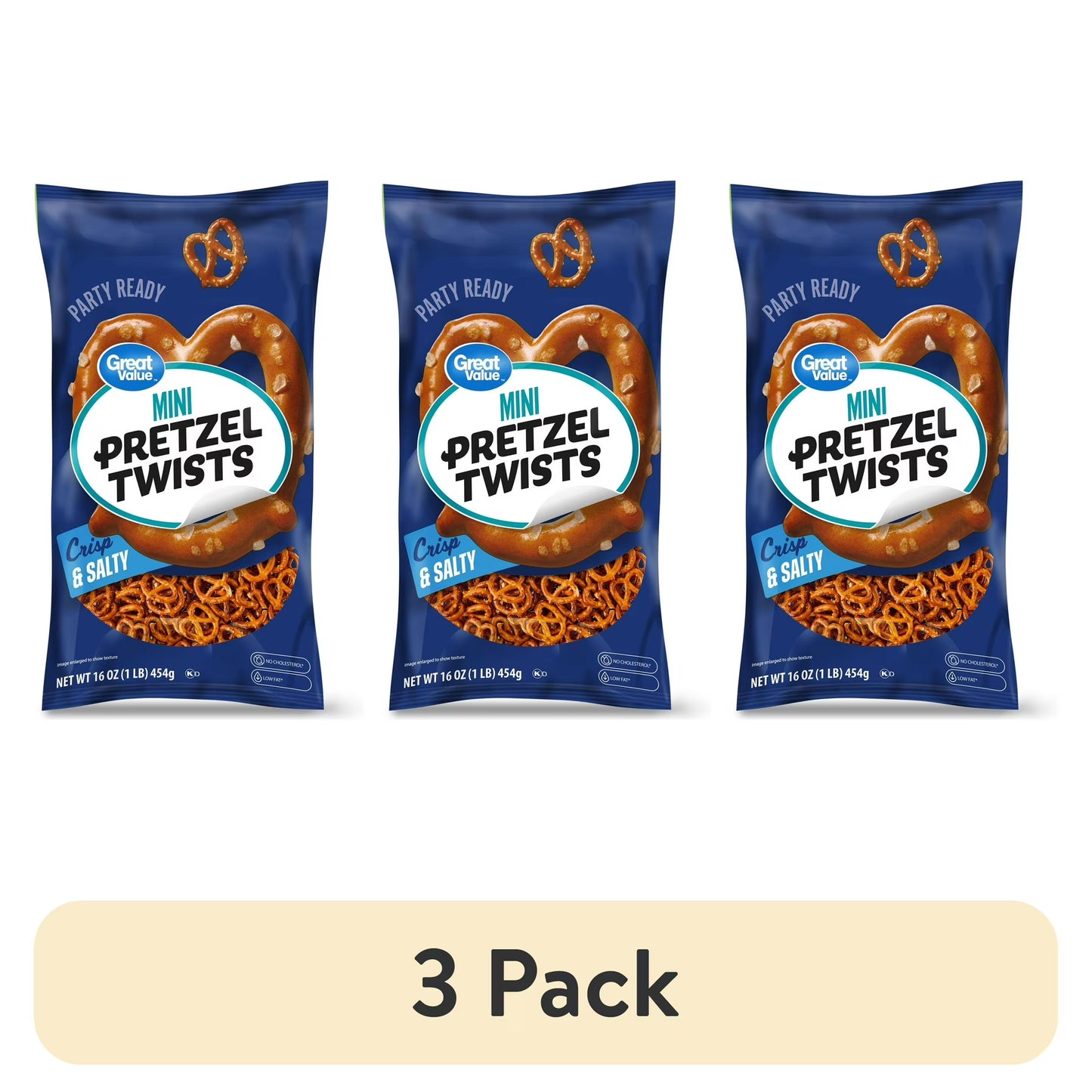 Great Value Crisp and Salty Mini Pretzel Twists, 16 oz