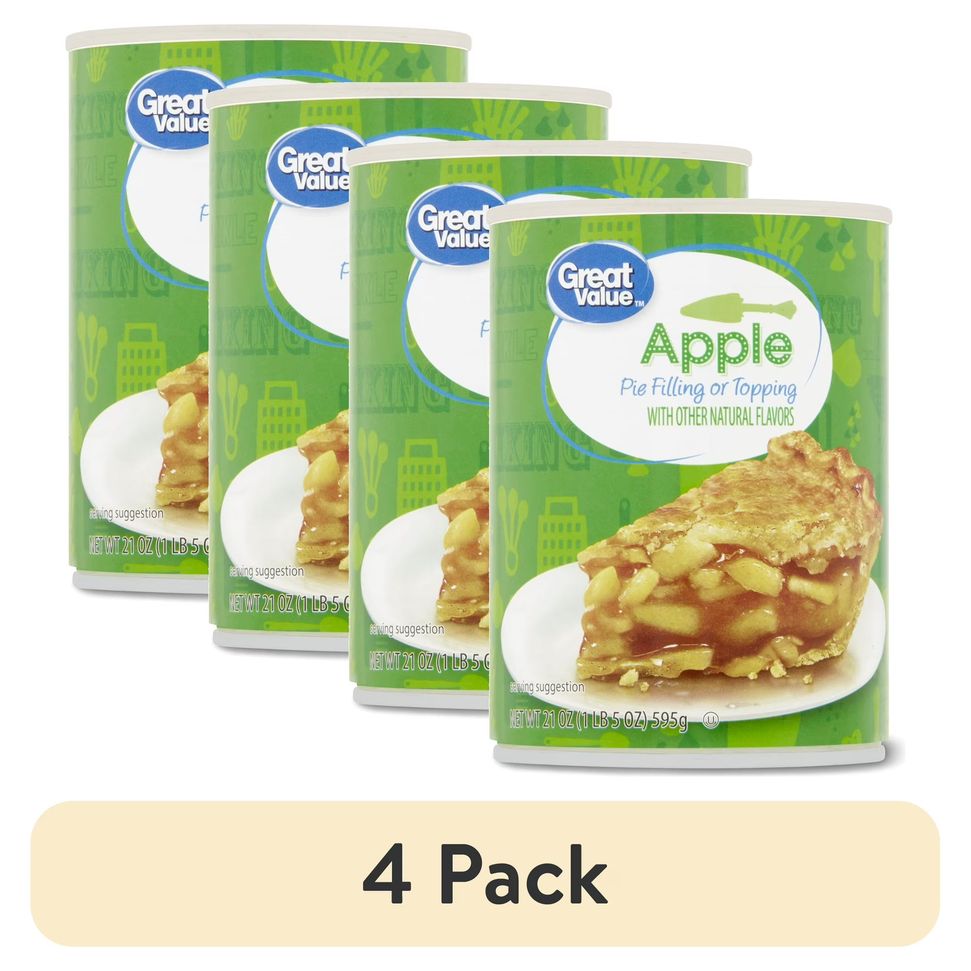 Great Value Apple Pie Filling or Topping, 21 oz