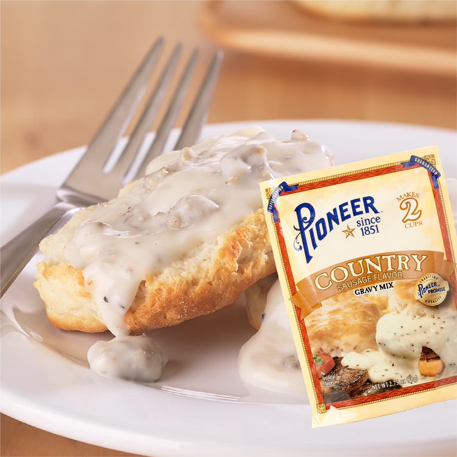 Pioneer Brand Country Sausage Gravy Mix, 2.75 oz - Makes 2 Cups