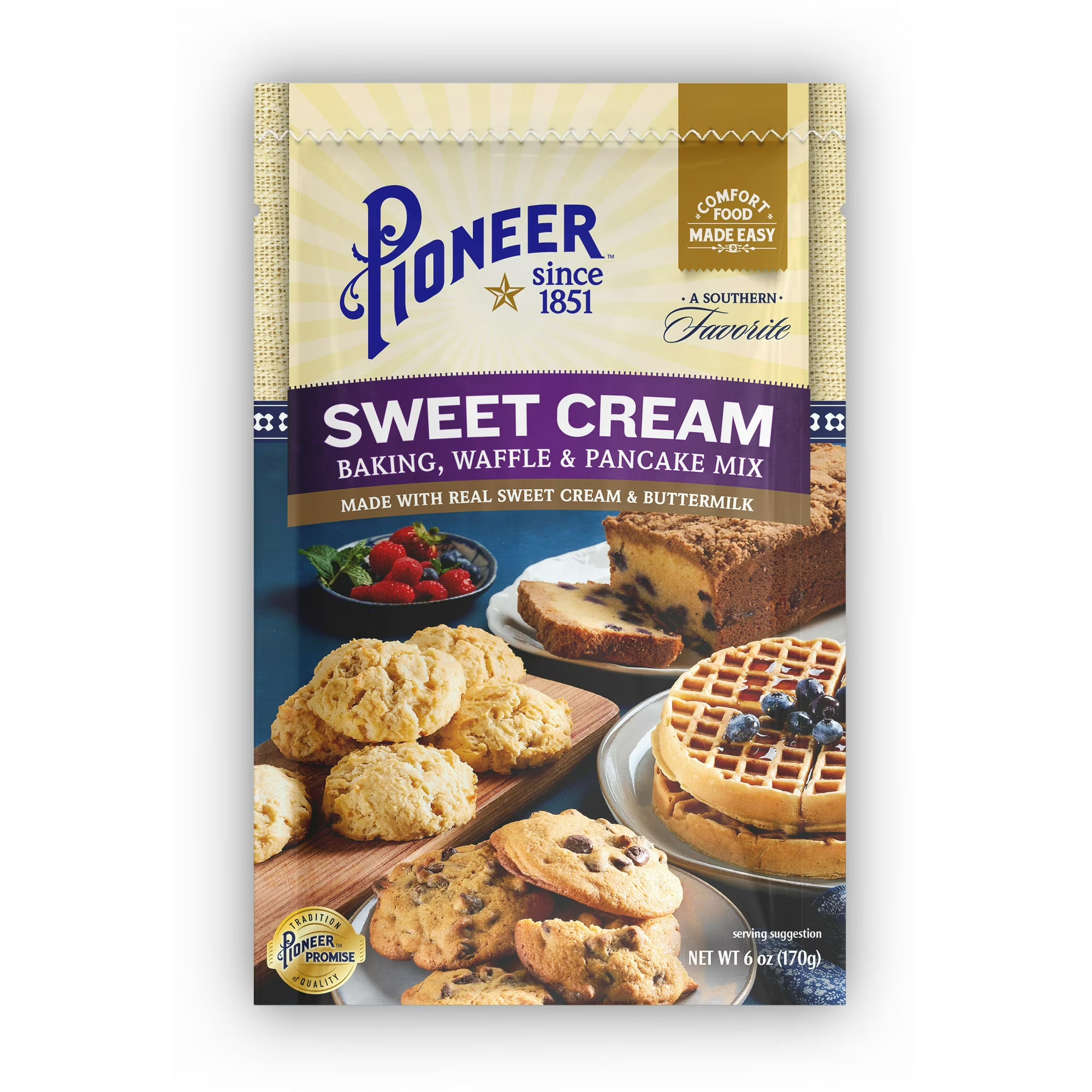 Pioneer Sweet Cream Baking - Waffle & Pancake Mix - 6 oz
