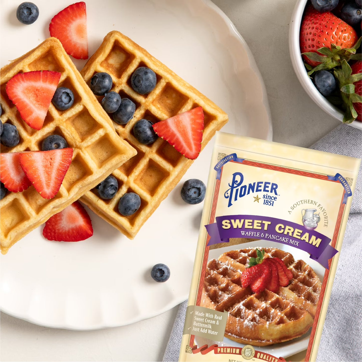 Pioneer Sweet Cream Baking - Waffle & Pancake Mix - 6 oz