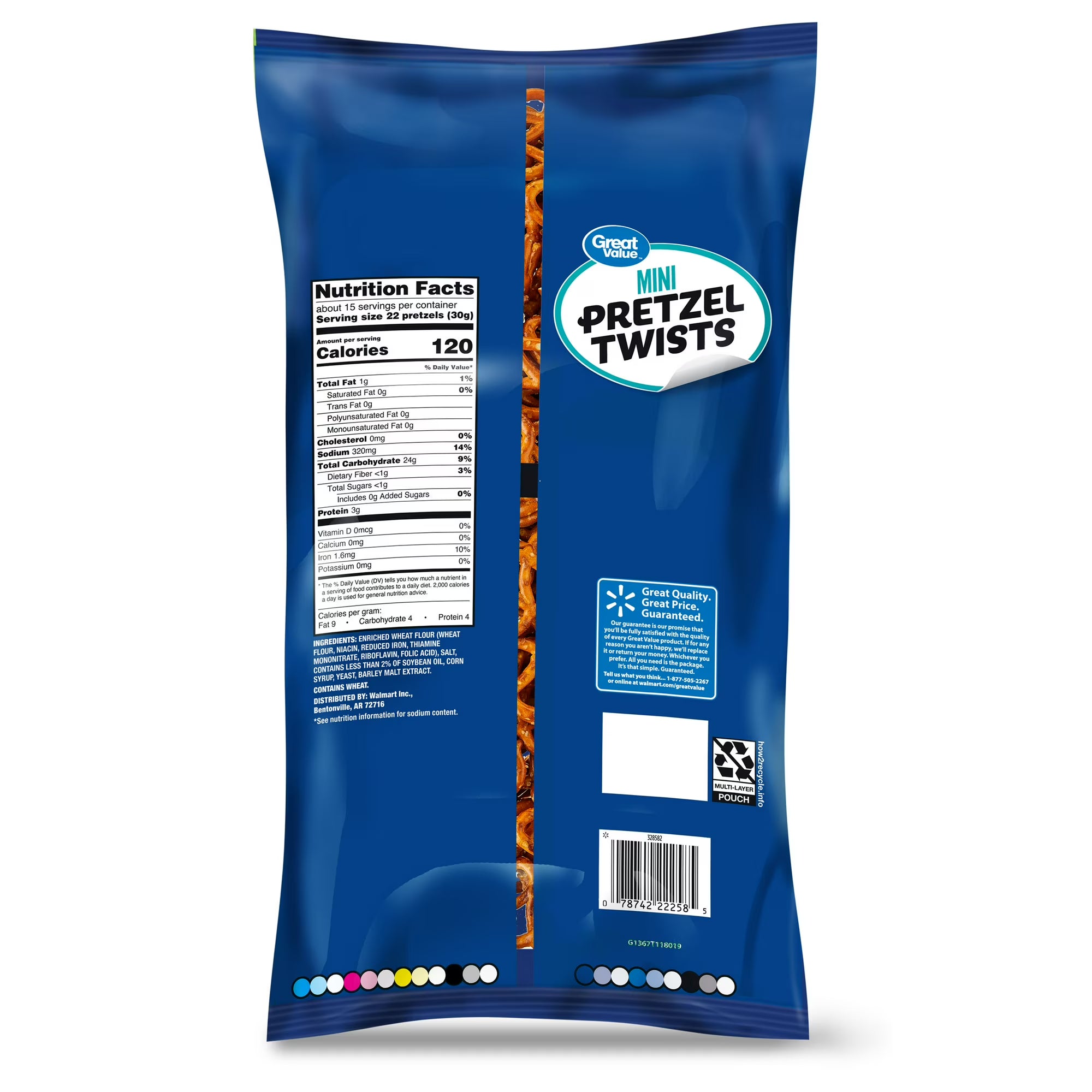 Great Value Crisp and Salty Mini Pretzel Twists, 16 oz