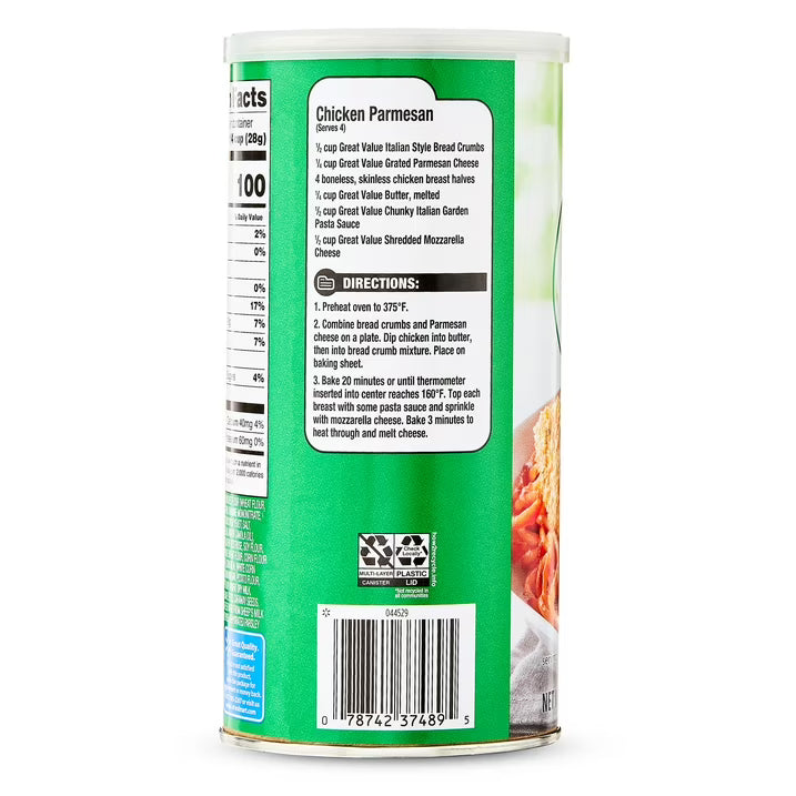 Great Value Italian Style Bread Crumbs, 15 oz